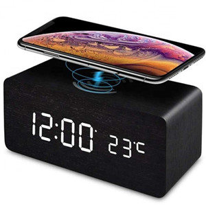 wireless phone charging alarm desktop clock promotional gift logo