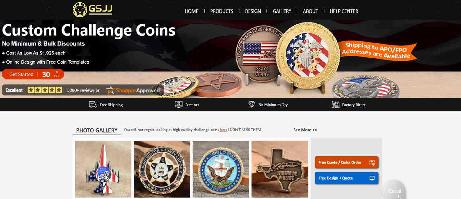 GS-JJ Custom Challenge Coins