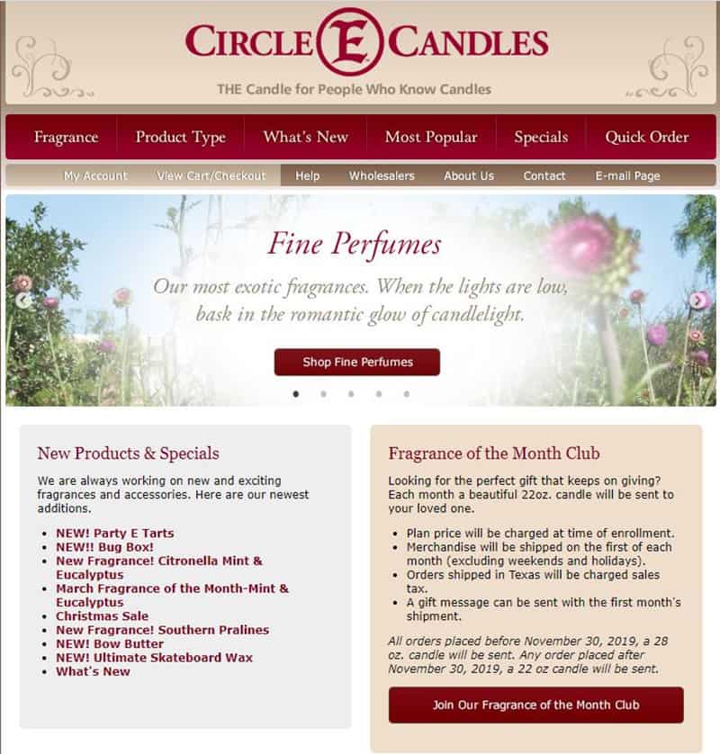Circle E Candles candle manufacturers in texas