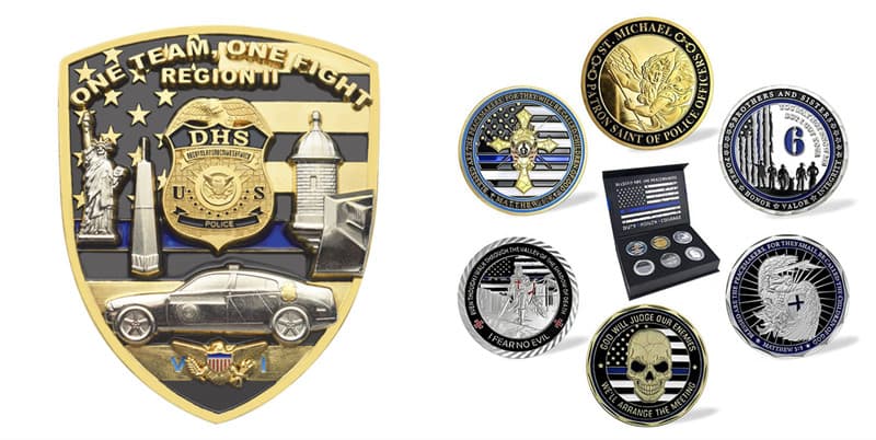 Personalized Police Challenge Coins Design