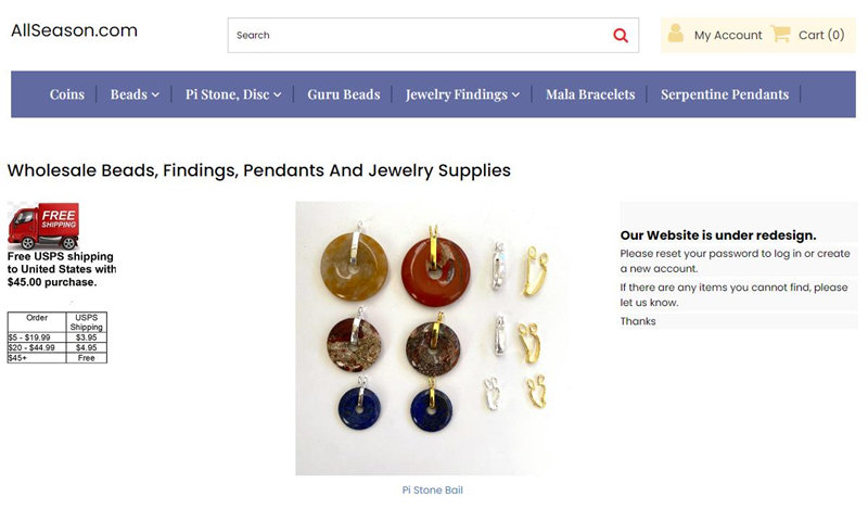 All Seasons Trading Company Wholesale Jeweler Supplier & Manufacturer