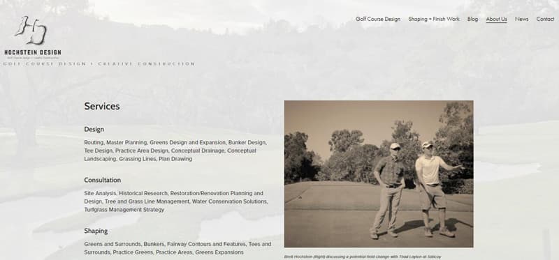 Brett Hochstein Golf Design