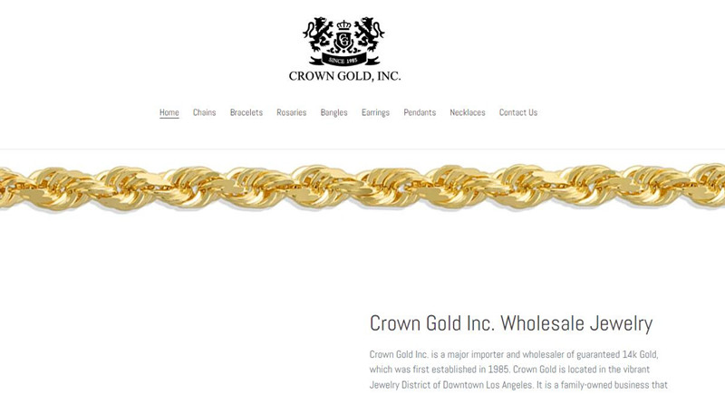 Crown Gold, Inc Jewelry Supplier & Manufacturer