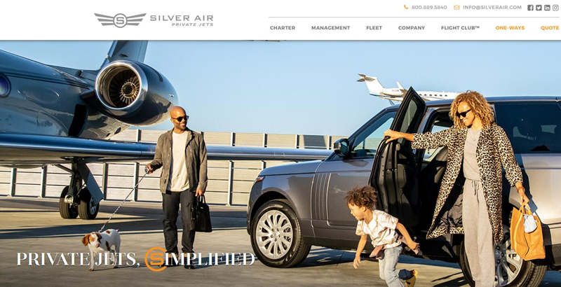 Silver Air private jet charter company