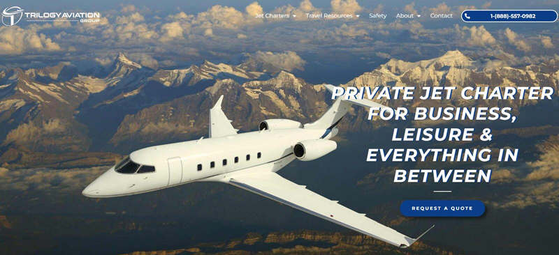 Trilogy Aviation Group private jet charter company