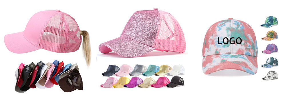 printing ponytail hats wholesale at Cheap Price from China