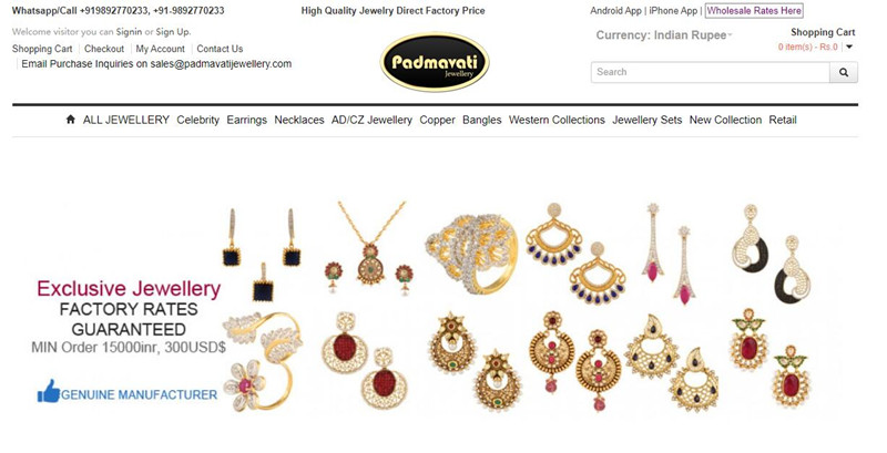 Padmavati Jewellery Best Imitation Jewellery & Artificial Jewellery Manufacturers