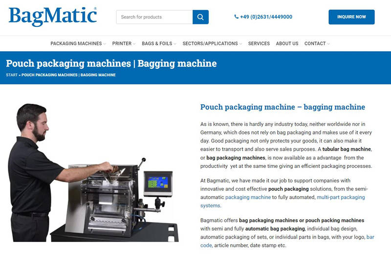 Bagmatic AS Pouch Packaging Machines
