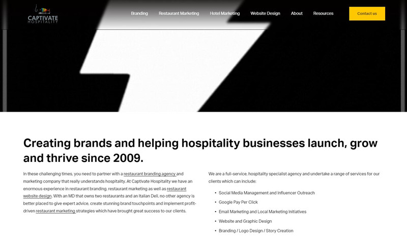 Captivate Hospitality Restaurants Marketing Agency
