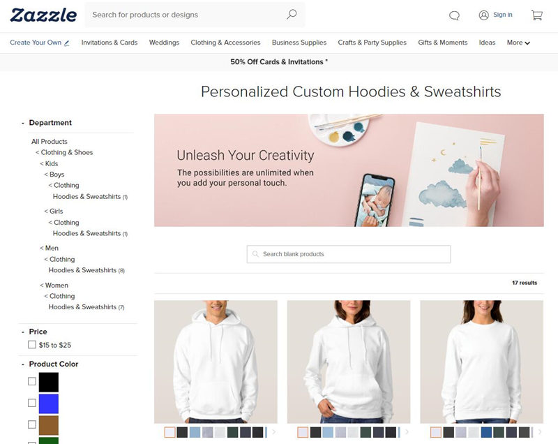 Custom Hoodies from Zazzle