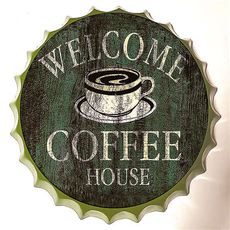 Custom Tin Coffee Sign