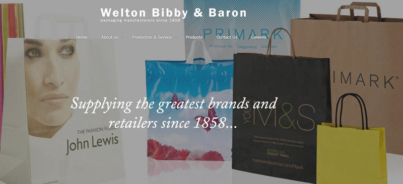 Welton Bibby & Baron Paper Bag Manufacturer