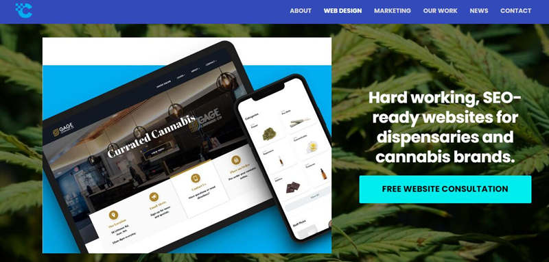 Clutch Cannabis and dispensary web design