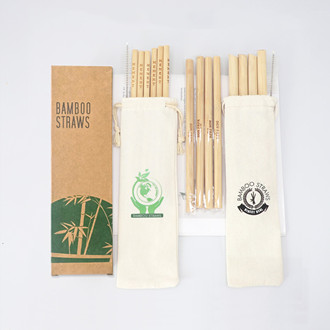 Personalized Straws Eco-Friendly Biodegradable Bamboo Fiber with Your Printing Logo