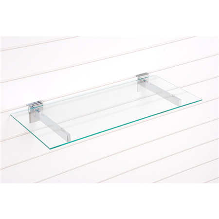 Slatwall Glass Shelves Display