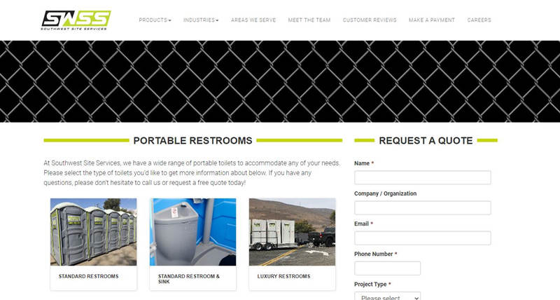 Southwest Site Services Portable Toilet Rentals