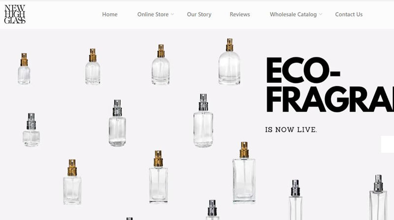 New High Wholesale Glass Perfume Bottles