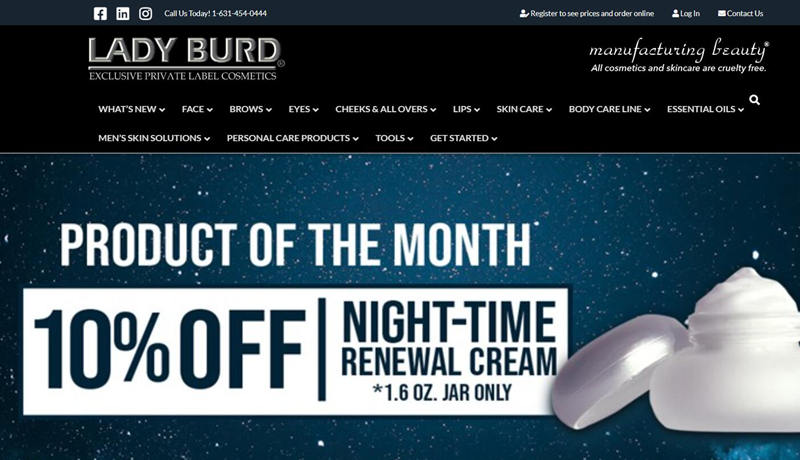 Lady Burd Private Label Cosmetics Manufacturer