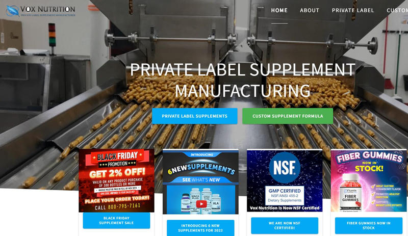 Vox Nutrition Private Label Supplement Manufacturer & Wholesaler